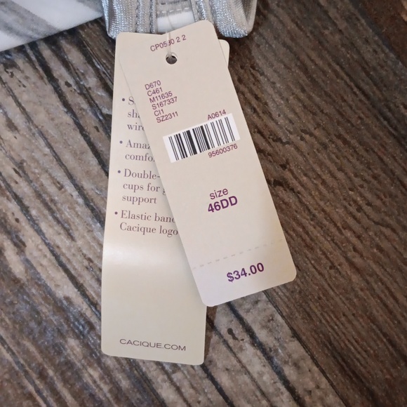 Cacique Cotton NO-WIRE Bra 46DD NWT - Picture 4 of 4